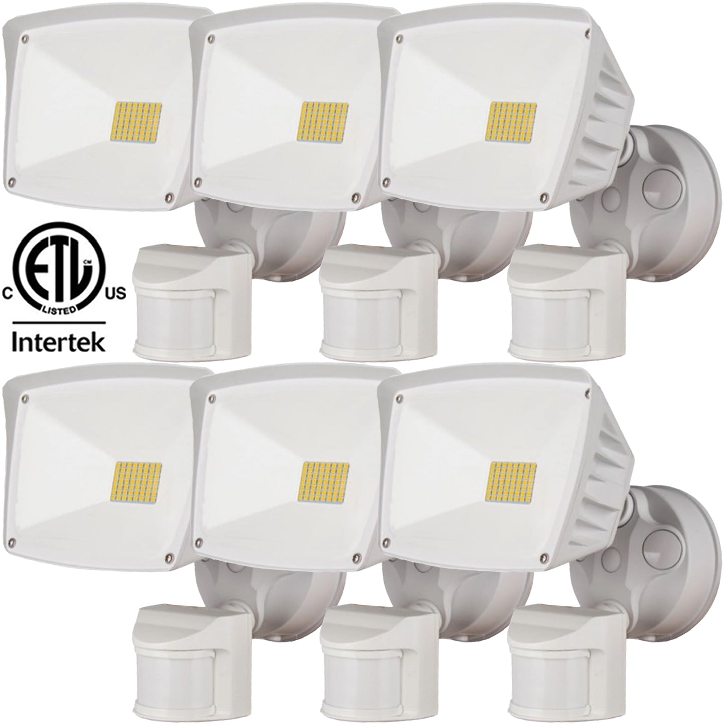 Outdoor Motion Sensor Light Canada 28w 6000k Bright 3400Lm 6-1 Pack