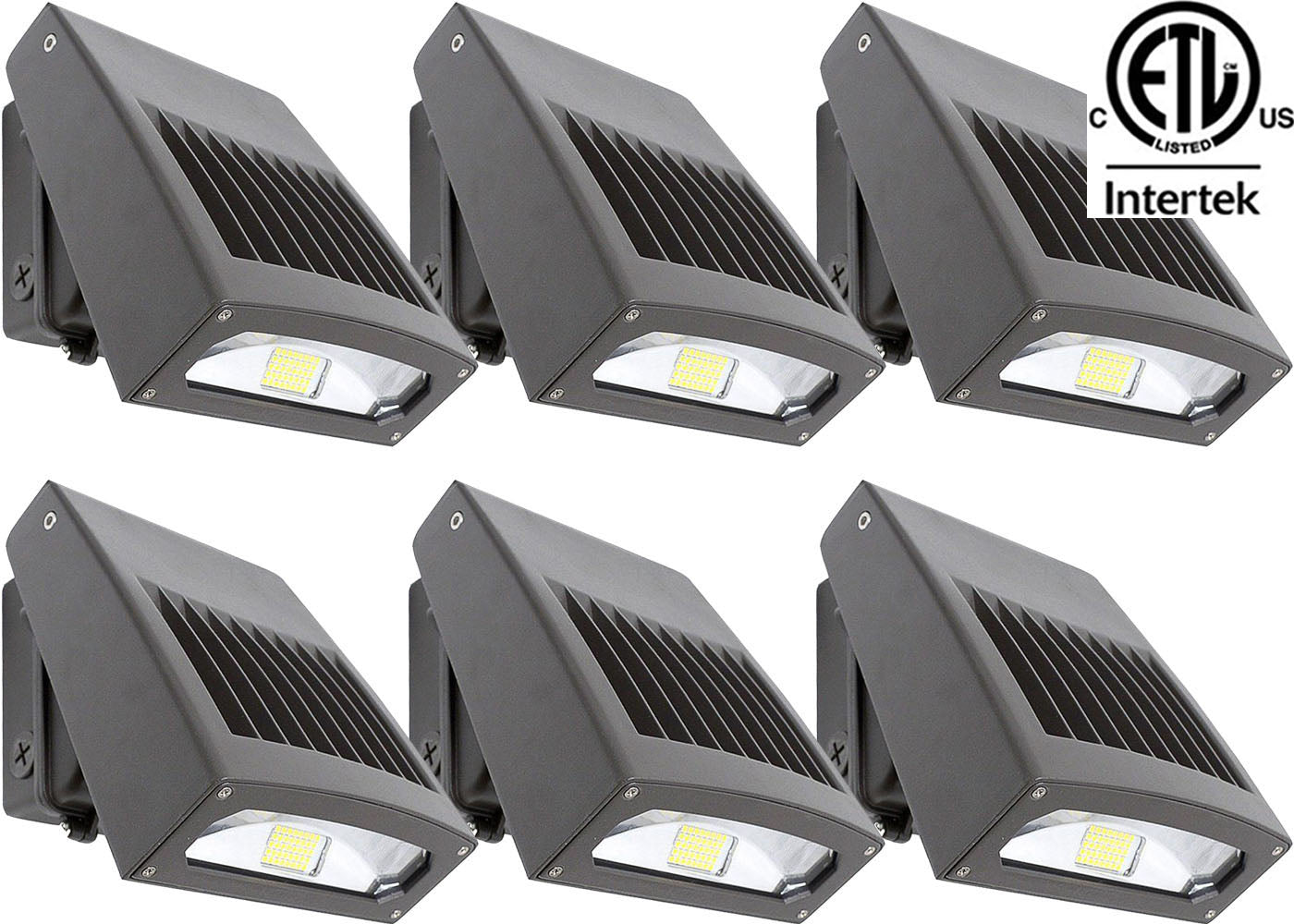 Commercial Outdoor Lighting Canada 30w 5000k 6 Pack Led Exterior Garage Yard