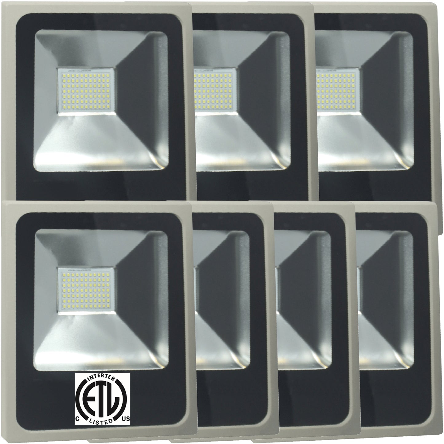 50w LED Floodlight, Canada 5000Lm 6500k Super Bright, 1 - 8 Pack, cETL