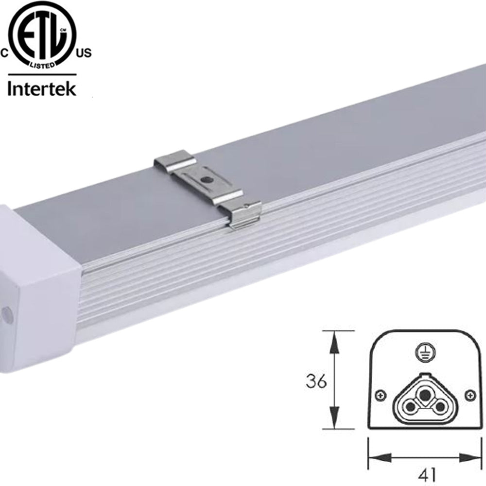 2 Foot LED Fixture, Canada 15w 2 Pack Clear 6500k Bright White 1875Lm Shop