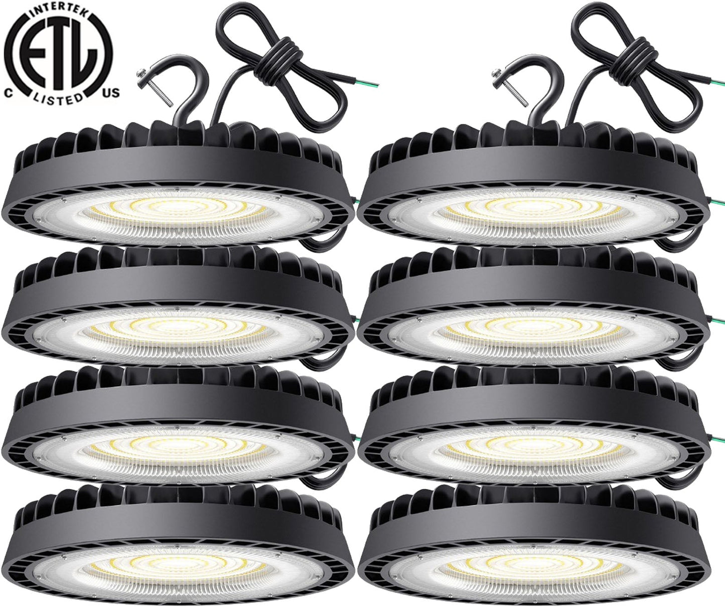 UFO LED High Bay Light 150w Canada 5000k Daylight 19500Lm 1m Cable cETL