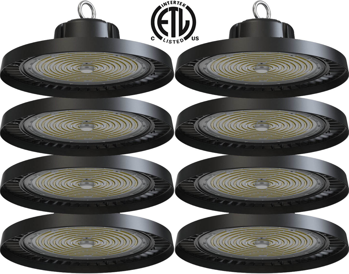 347V High Bay LED Warehouse Lights 240w Canada 6000k 8-2 Pack x 37000Lm