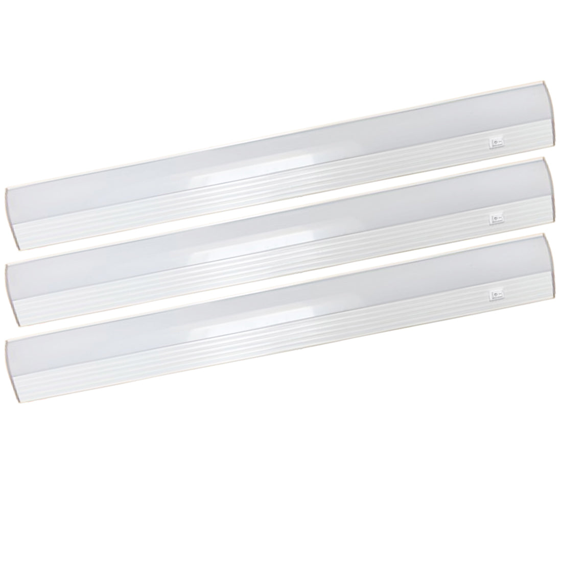 
multiple linked LED under counter cabinet lights Canada — 2ft fixtures daisy-chained under kitchen cabinets 4000K 120V