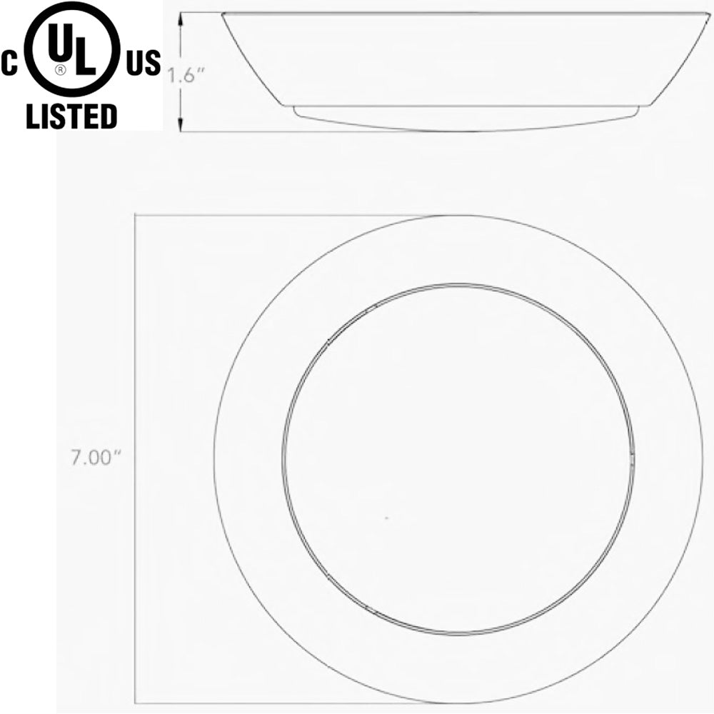 Exterior Flush Mount Ceiling Light, Canada Dimmable Led 10w 5000k Porch