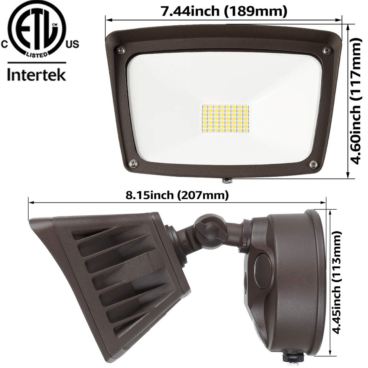 Exterior Garage Lights, Canada 40w 5000Lm 6000k Bright 6-1 Pack Yard