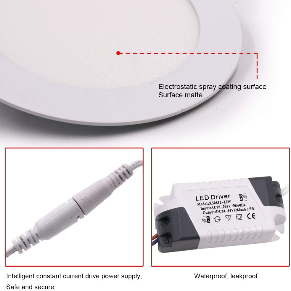 Downlight Recessed Light, Canada LED 12w 6" 2 Pack Switchable 2700K-5500K