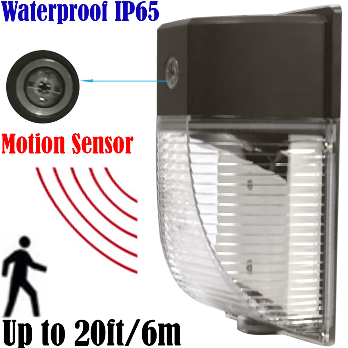 Outdoor Motion Sensor Light Canada 26w 6000k Bright 3500Lm 6-1 Pack