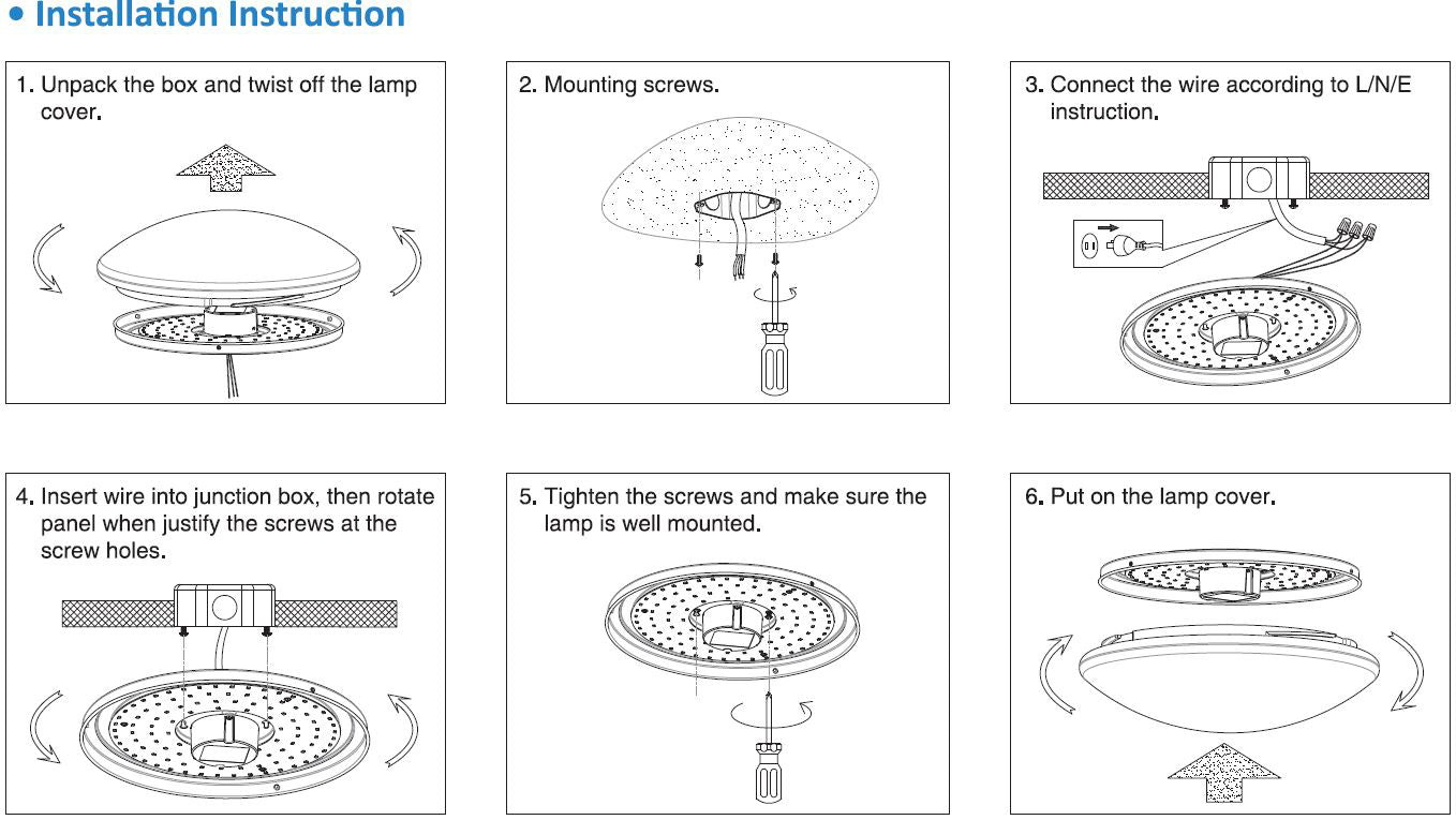 Very Bright Ceiling Lights, Canada 15w 6000k Brightest Garage Shop Basement