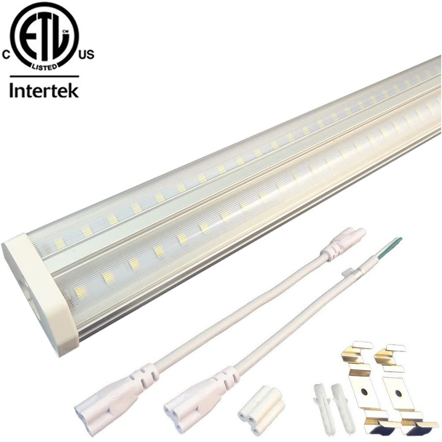 Brightest Light for Garage, Canada 8ft 80W (4ft 40w x 2) 6000K 8800Lm
