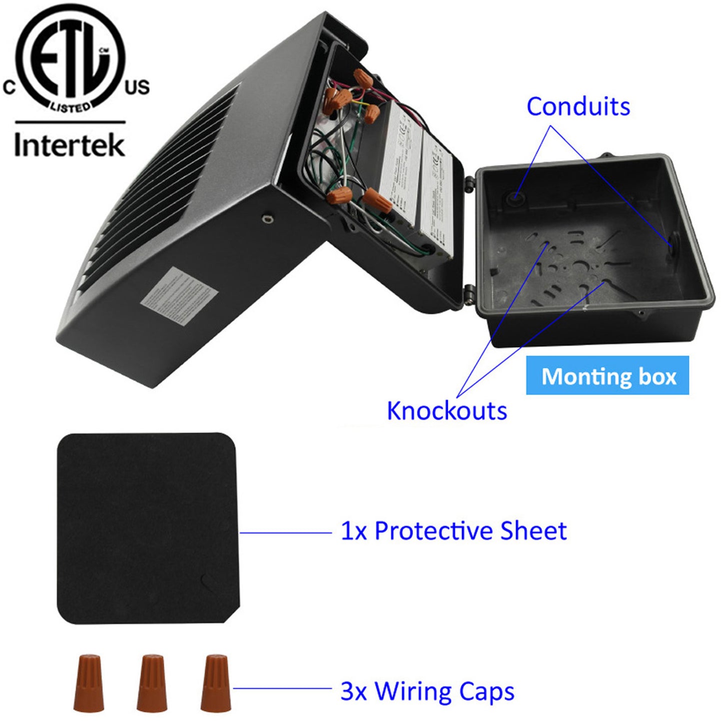Exterior Light Fixtures Canada 30W 5000K Daylight 3600Lm Photocell ETL
