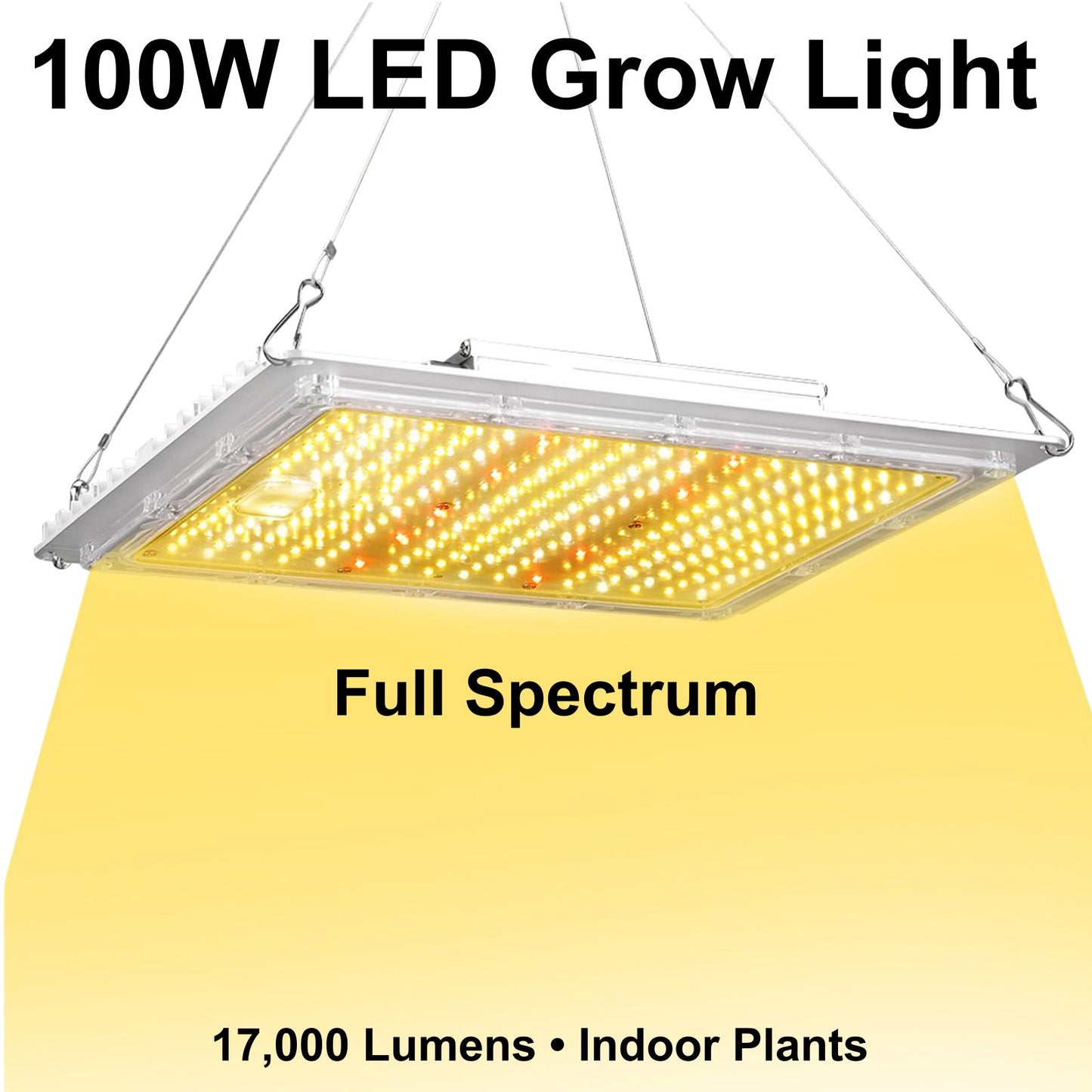 100W LED Grow Light Full Spectrum – Indoor Plant Grow Light for Seedlings, Veg & Bloom | ETL Canada