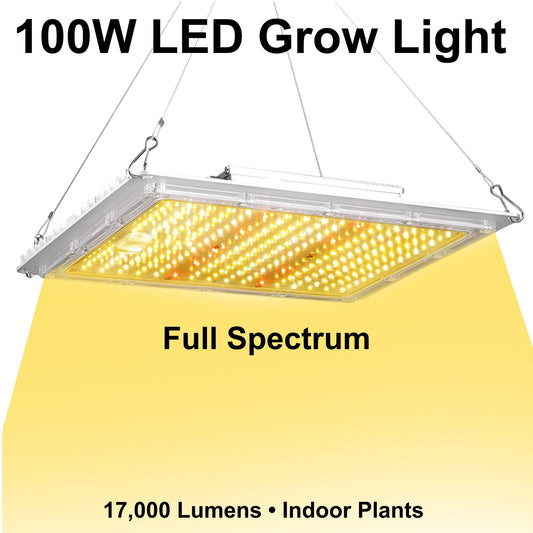 100W LED Grow Light Full Spectrum – Indoor Plant Grow Light for Seedlings, Veg & Bloom | ETL Canada
