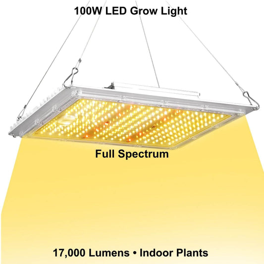 100W LED grow light full spectrum for indoor plants Canada main view.jpg
