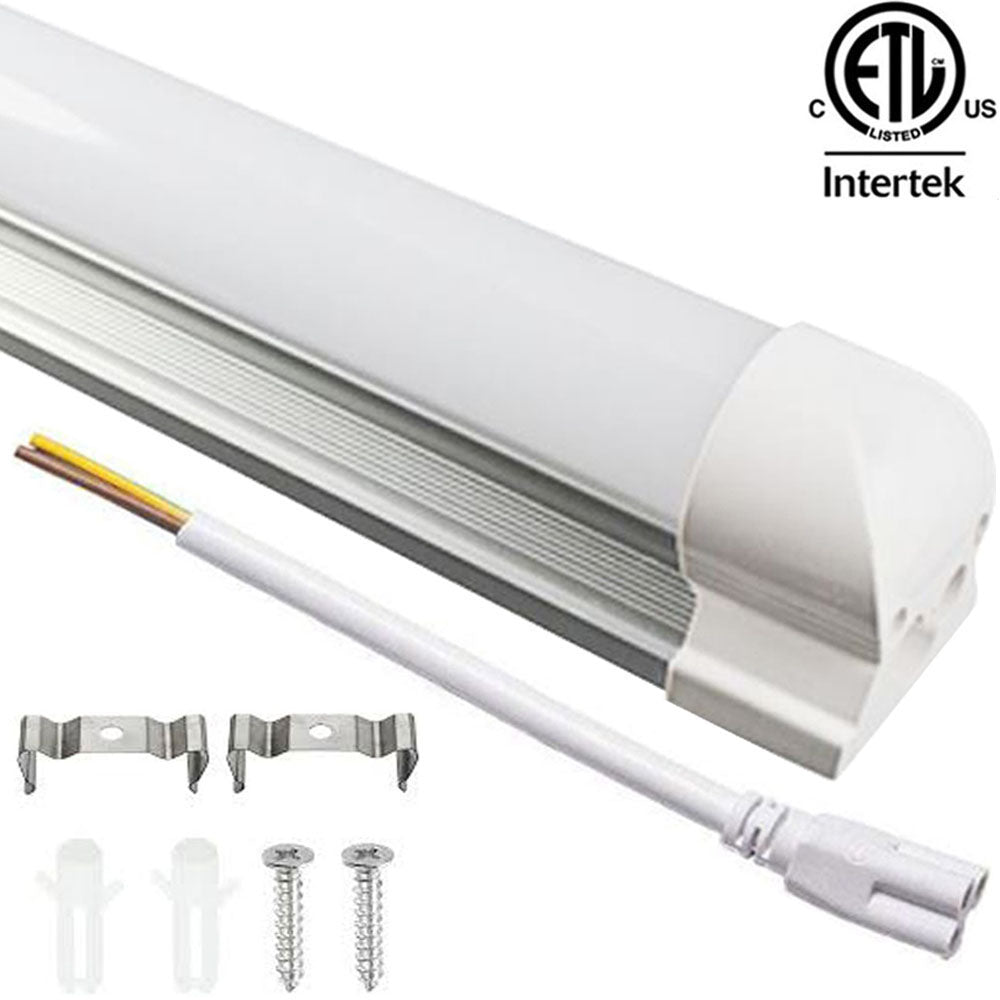 4 Foot T8 Fixture, Canada 12w 2 Pack Frosted T8 3000k LED ETL Garage Shop