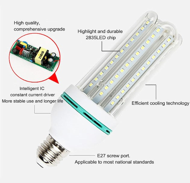 Led Corn Bulb, Canada 24w 6000k Bright White E27 Base Garage Shop Farmhouse