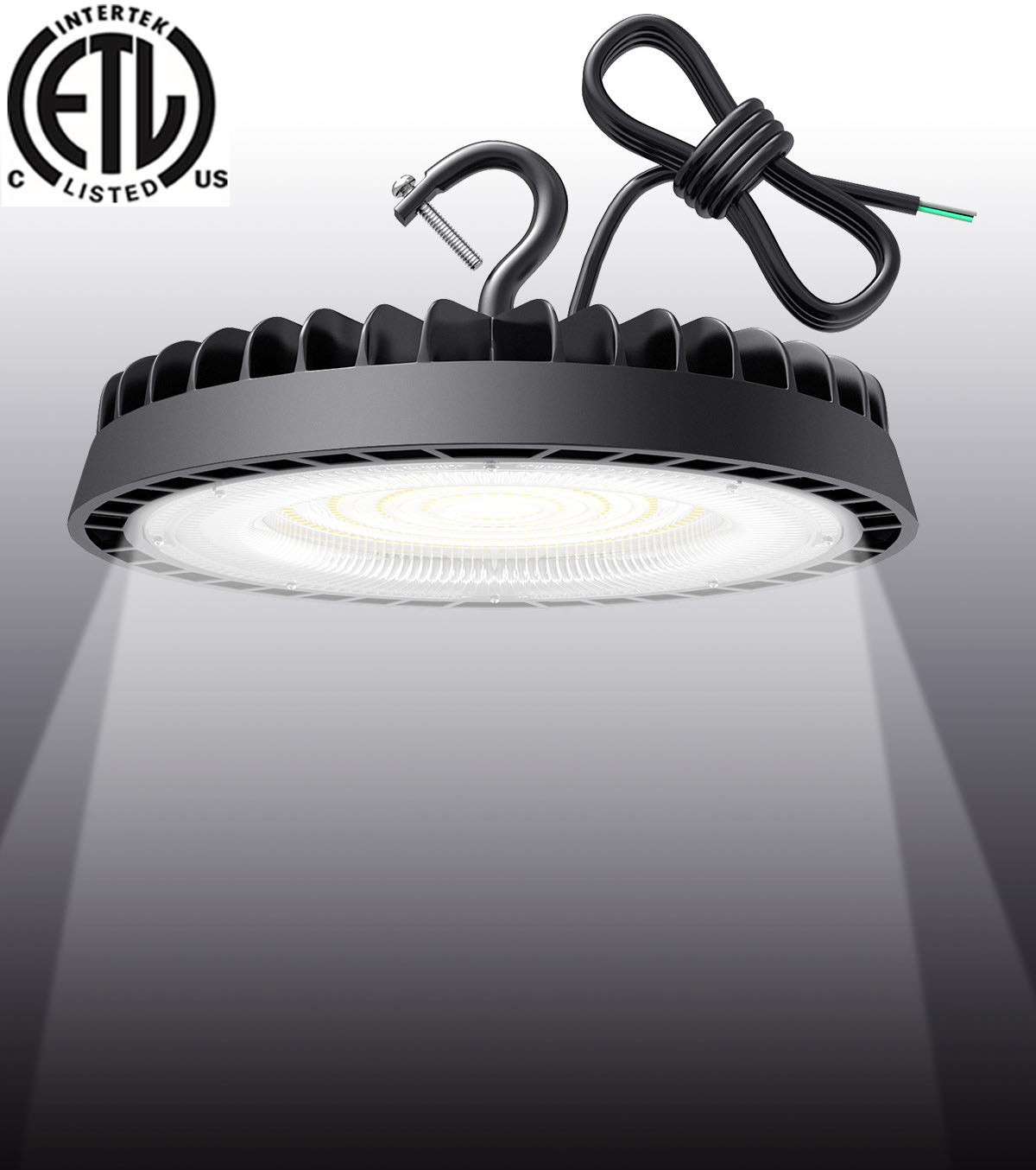 UFO LED High Bay Light 150w Canada 5000k Daylight 19500Lm 1m Cable cETL