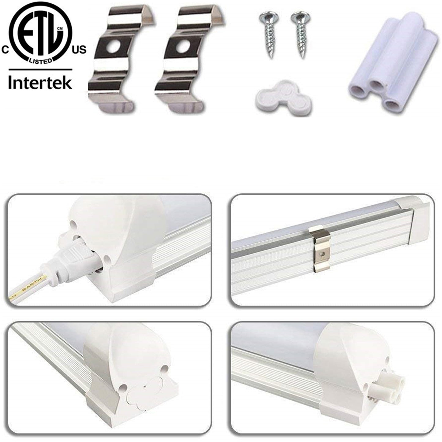 Plug In Under Counter Lights, Canada T8 4ft 18W 5000K 2050Lm+6ft Plug In