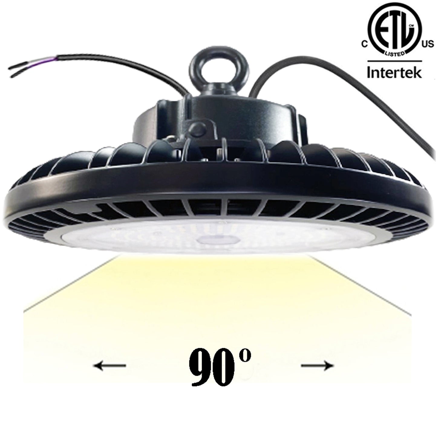 347V LED High Bay Light 200w Canada UFO 5000k 6-2 Pack 5ft Cable 30000Lm