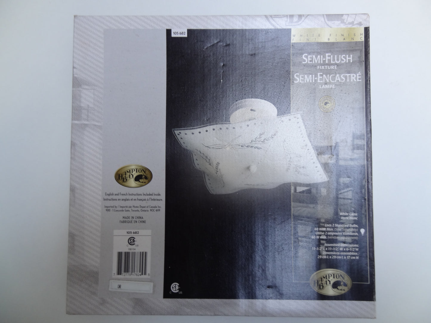 Semi Flush Light Fixtures Canada 1 Pack, 60w-120W (No Bulbs) CSA Certified