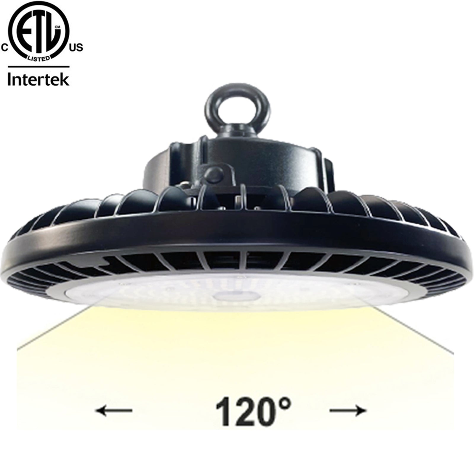 High Bay Led Lights Canada 100w UFO 5000k Daylight 15000Lm Plug 5ft cETL - Led Light Canada