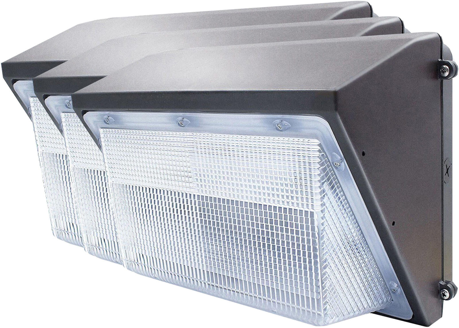 Exterior LED lights for commercial building Canada 347V 100W 6000K 50cm cable 3 pack for parking lots and loading docks.jpg