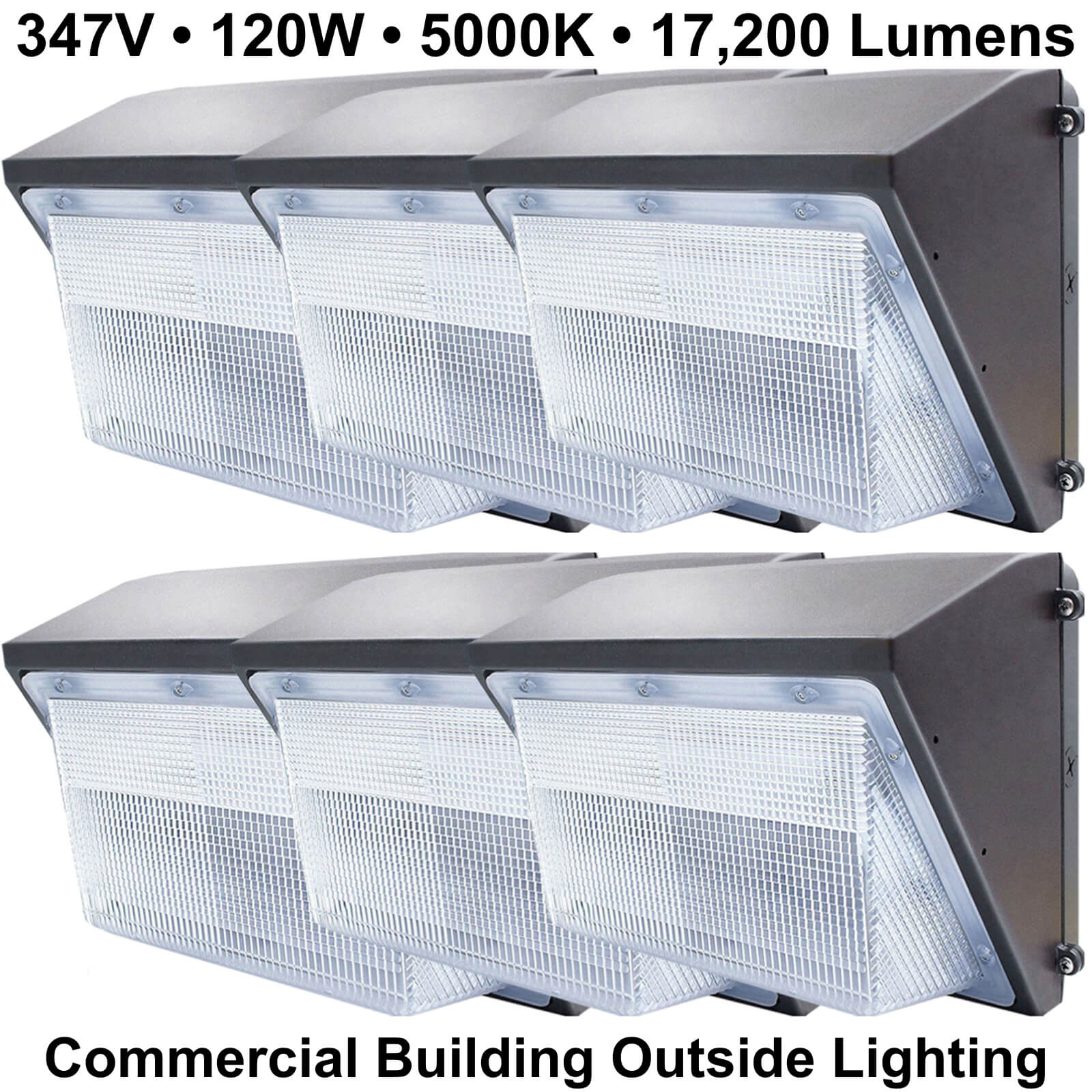 Commercial LED wall pack lights Canada 120W 5000K delivering 17200 lumens output for commercial buildings warehouses and security lighting.jpg