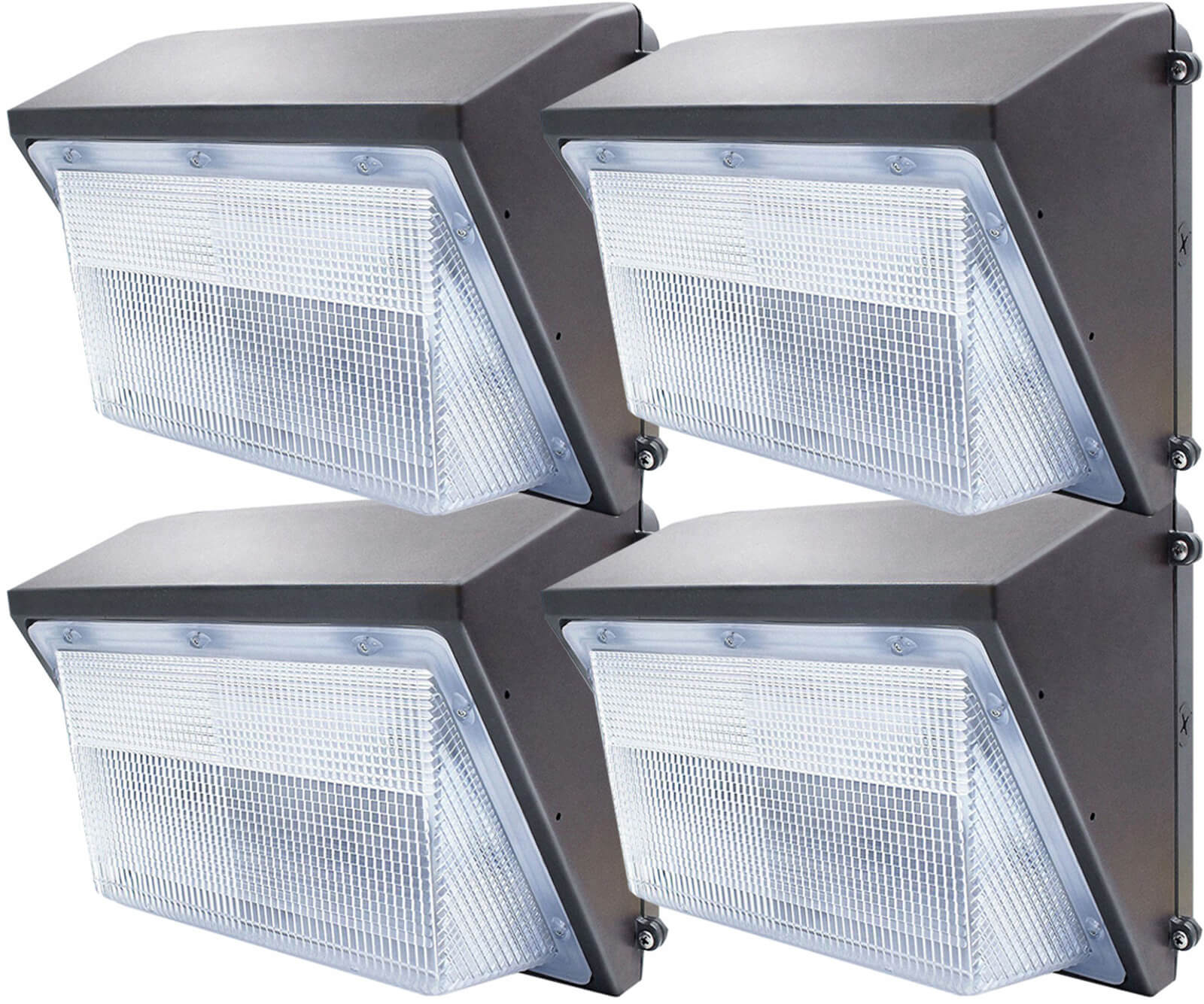 Exterior LED lights for commercial building Canada 347V 100W 5000K 50cm cable 3 pack for parking lots and loading docks.jpg