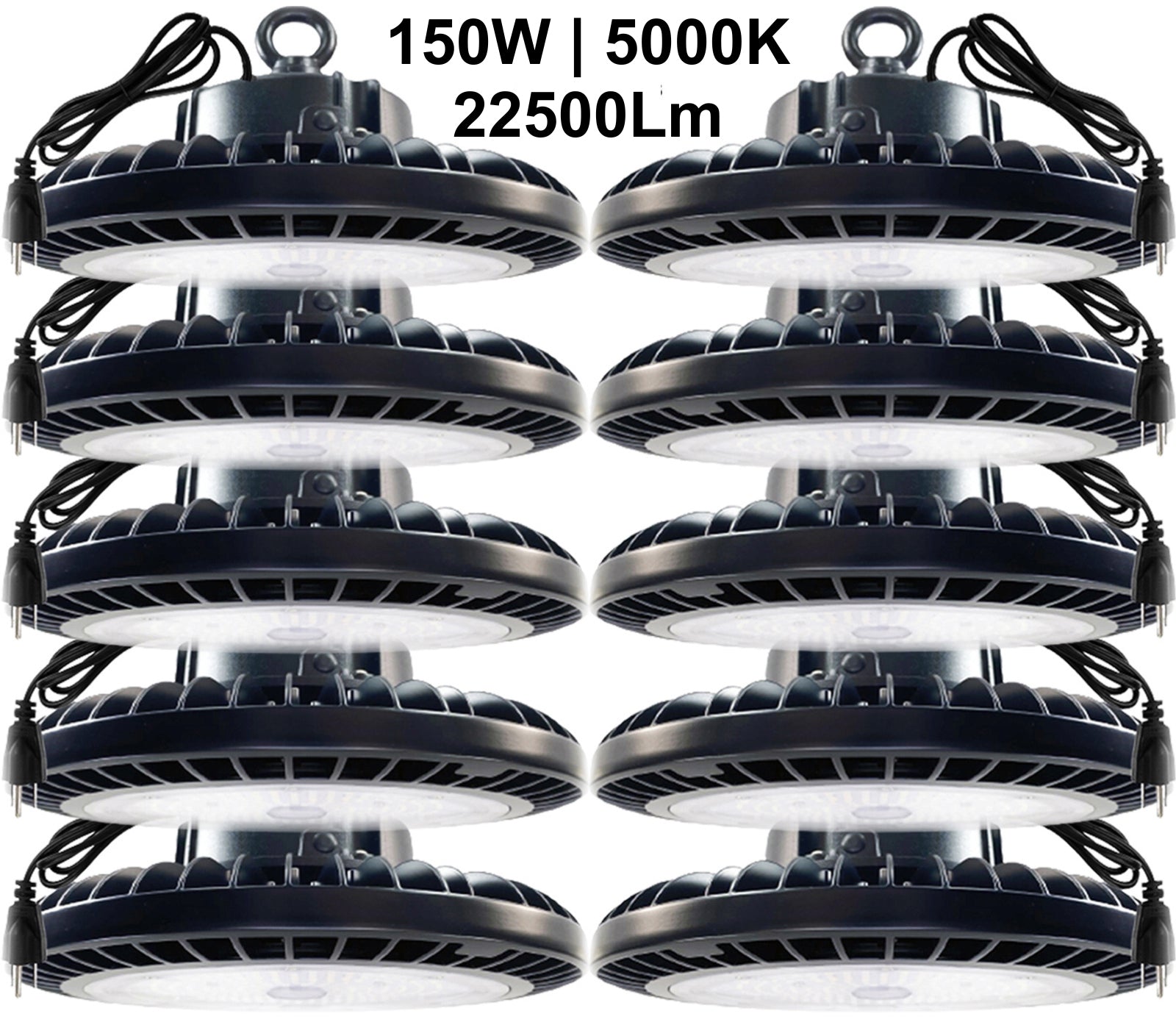 Lighting Warehouse Canada UFO LED High Bay Light 150W 5000K Daylight 22500Lm with 5ft cable for warehouse and commercial lighting.jpg
