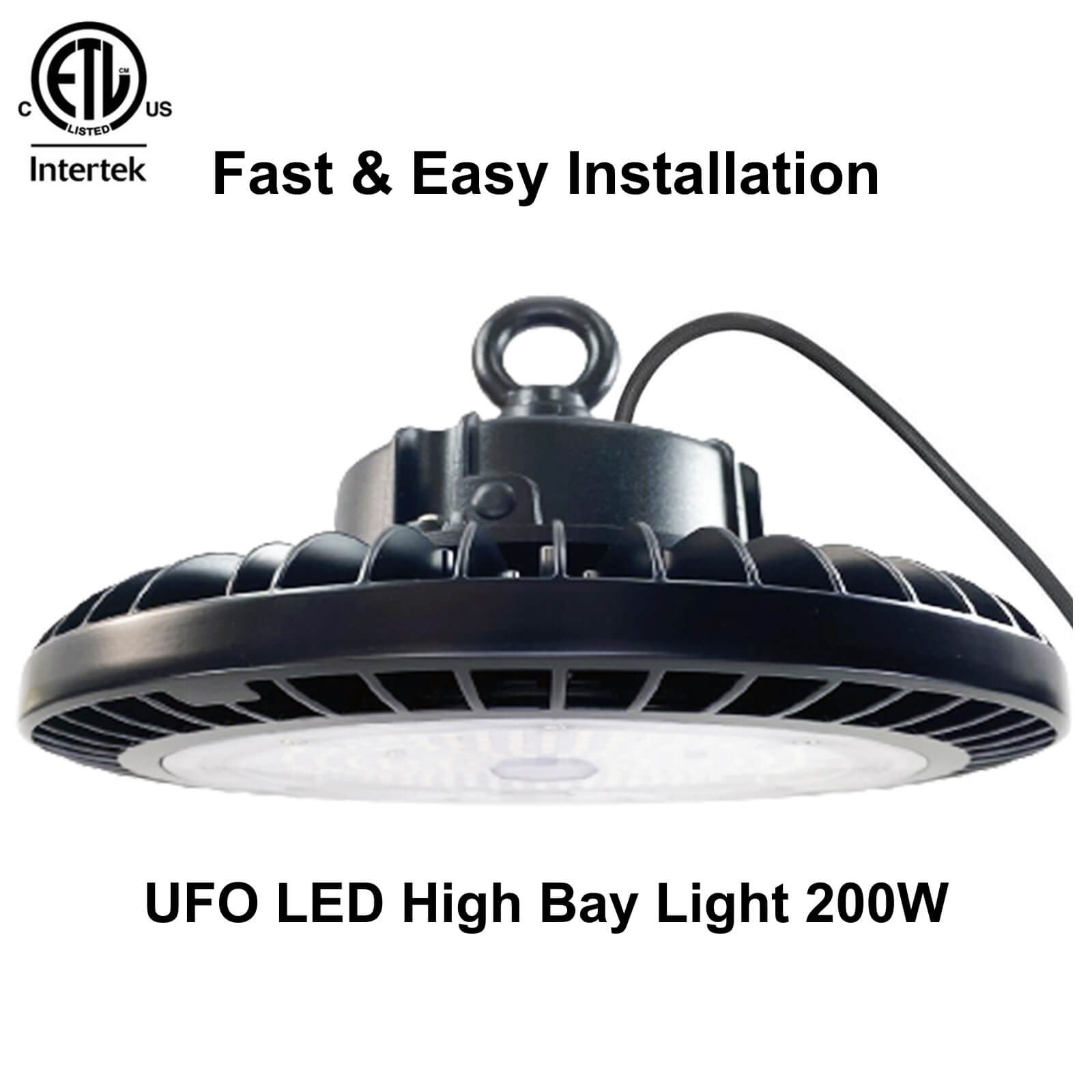 UFO garage lights Canada easy installation with 30cm cable LED high bay light 200W.jpg