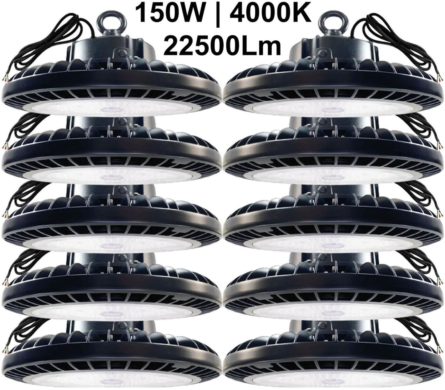 UFO LED High Bay Light 150w 4000K White 22500Lm Canada commercial warehouse LED lighting.jpg