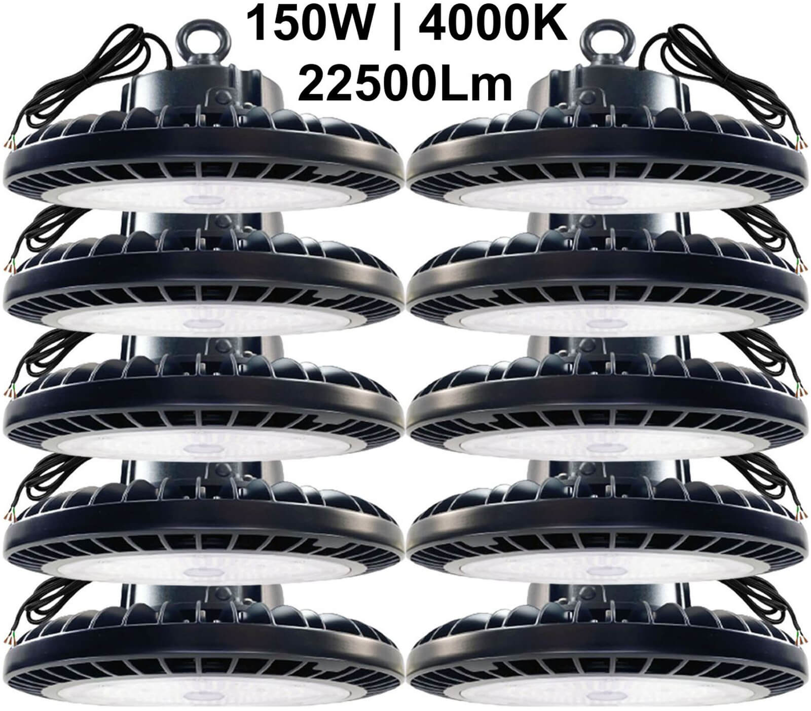 UFO LED High Bay Light 150w 4000K White 22500Lm Canada commercial warehouse LED lighting.jpg