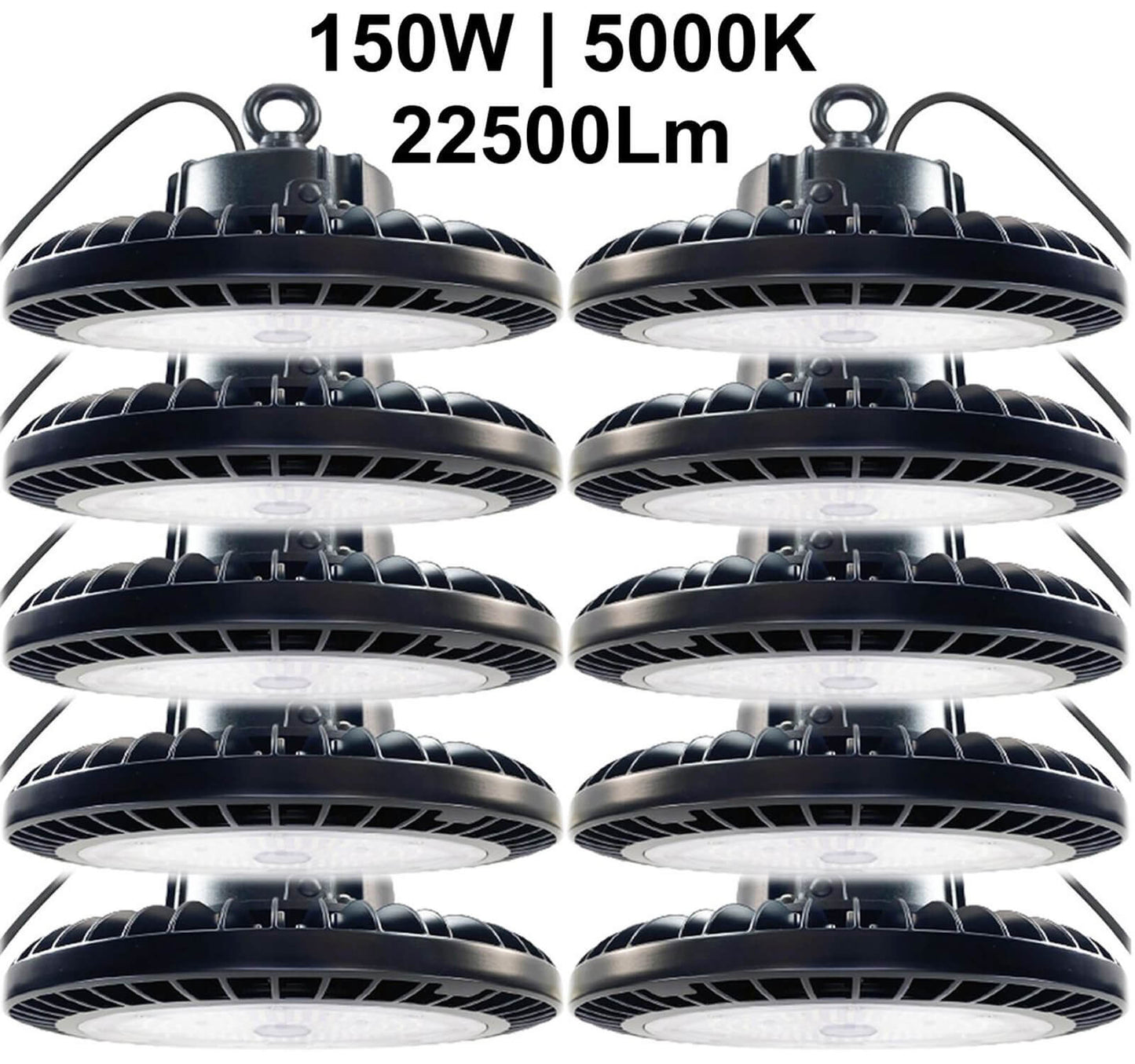 UFO LED High Bay Light 150W Canada 5000K Daylight 22500Lm 50cm Cable for warehouse lighting and commercial facilities.jpg