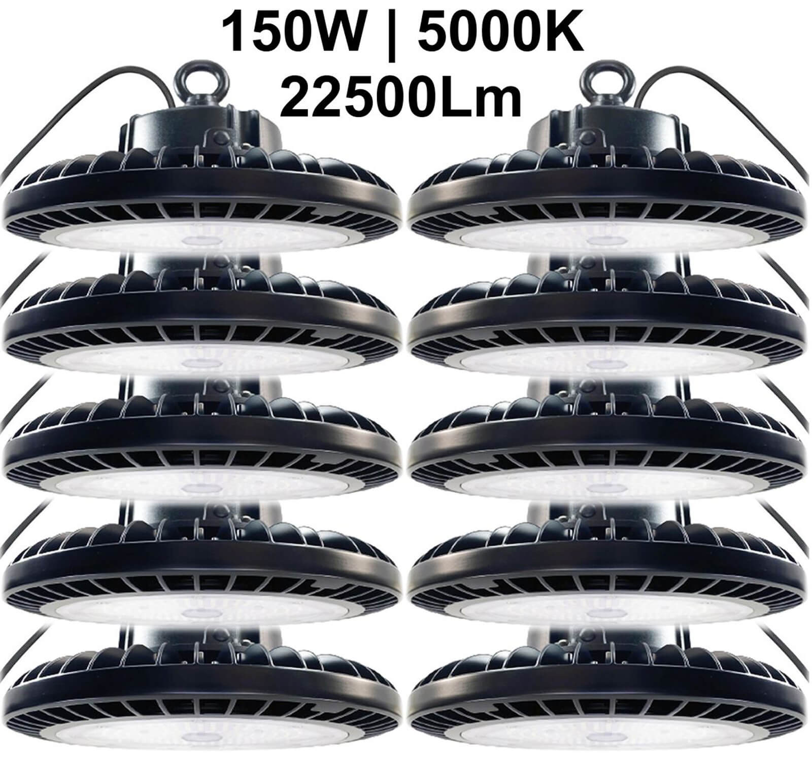 UFO LED High Bay Light 150W Canada 5000K Daylight 22500Lm 50cm Cable for warehouse lighting and commercial facilities.jpg