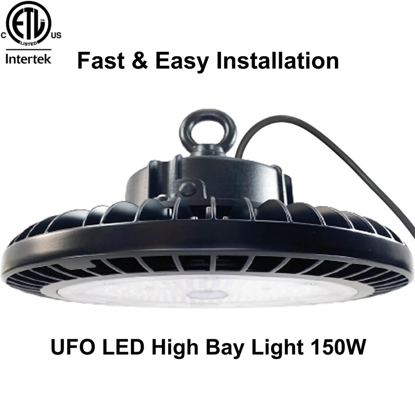 UFO LED High Bay Light 150W Canada easy installation with 50cm cable for warehouse lighting industrial facilities and workshops.jpg