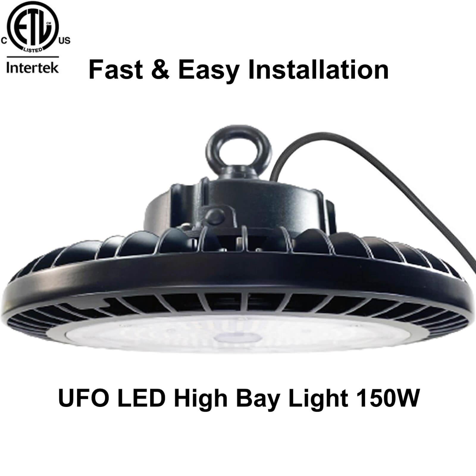 UFO LED High Bay Light 150W Canada easy installation with 50cm cable for warehouse lighting industrial facilities and workshops.jpg