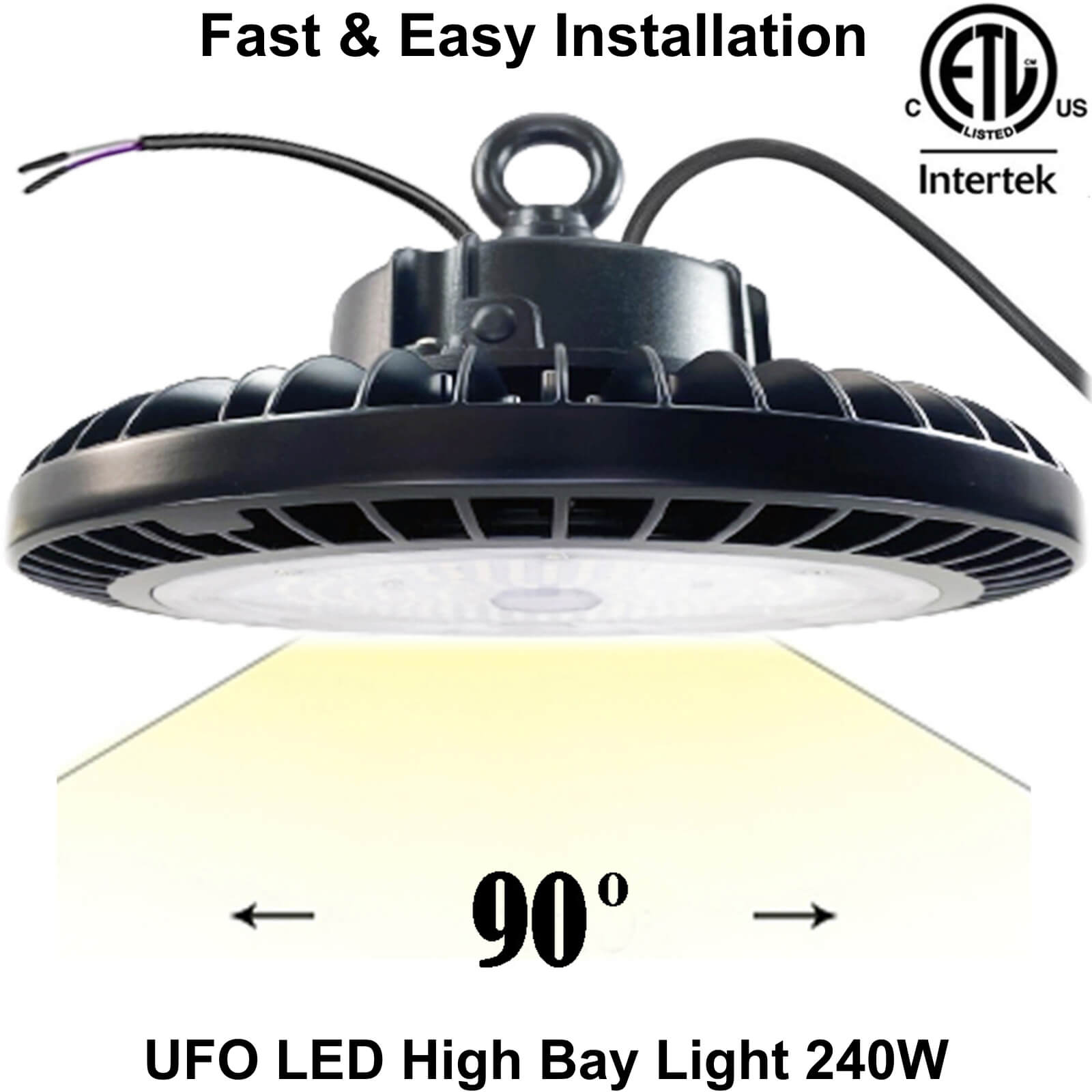 Warehouse LED high bay lights Canada easy installation with 50cm cable.jpg