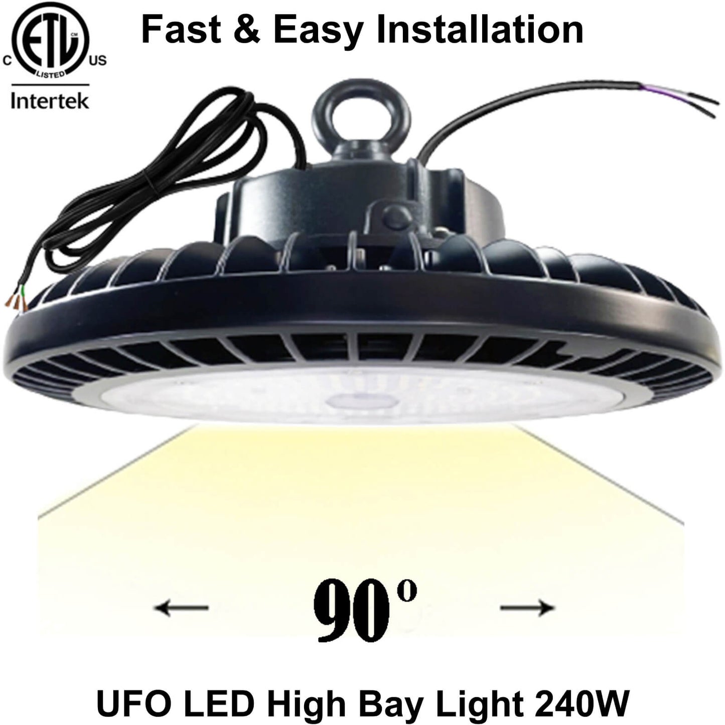 Warehouse LED high bay lights Canada easy installation with 5ft cable ETL.jpg