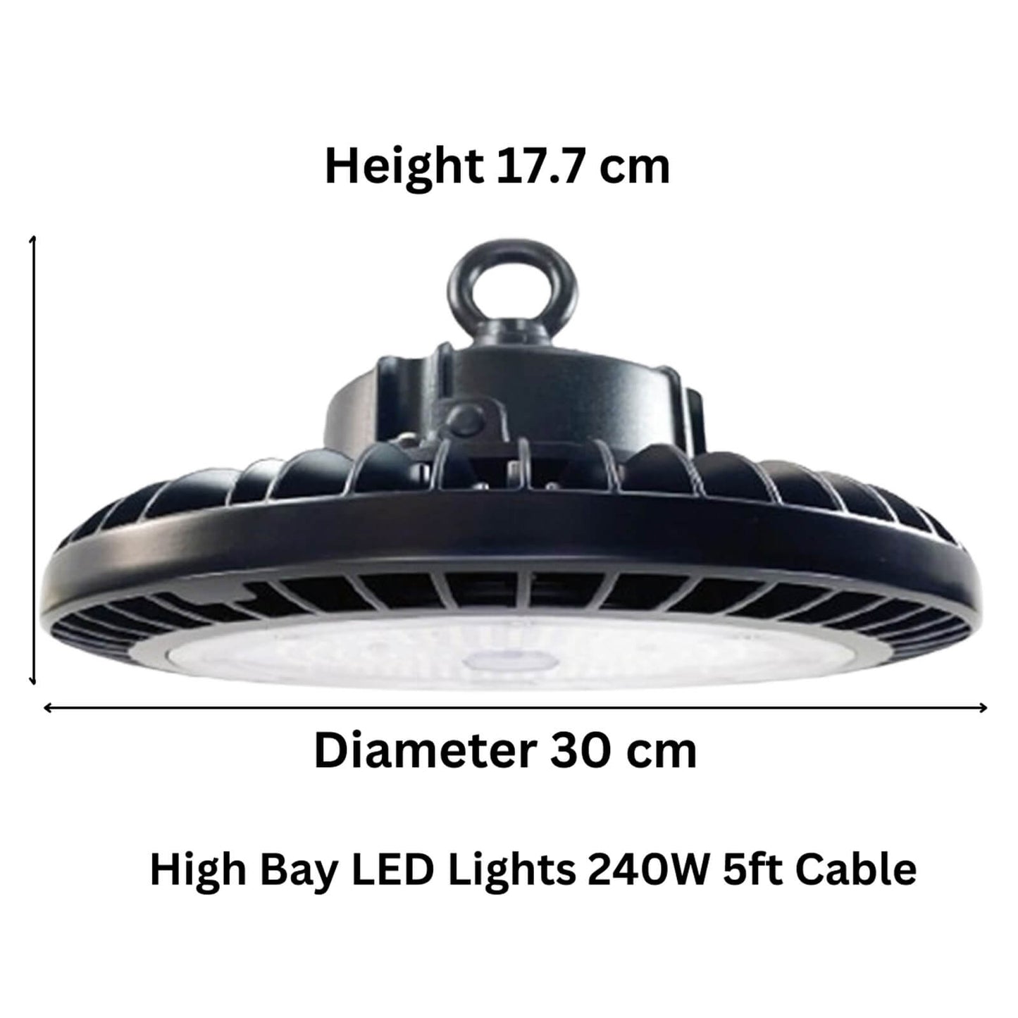 Warehouse LED light fixtures Canada dimensions for high bay LED lights 240W.jpg