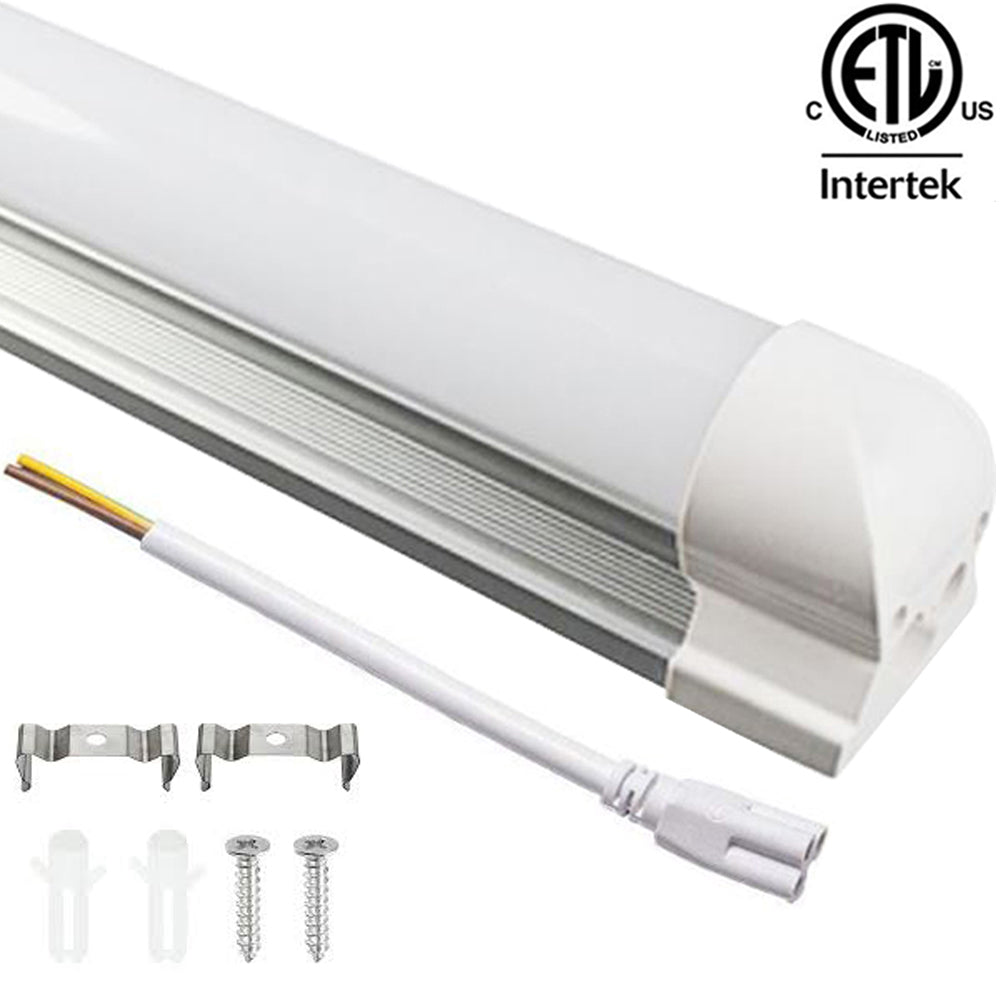 T8 Dimmable LED Tube, Canada 22w 2 Pack Frosted T8 5000k LED ETL Shop