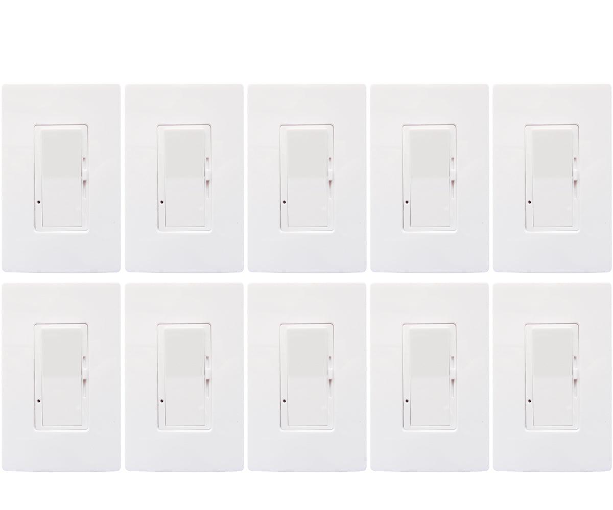 Led Dimmer Switch Canada 10 Pack Screwless Three Way Dimmer Switch 120V - Led Light Canada