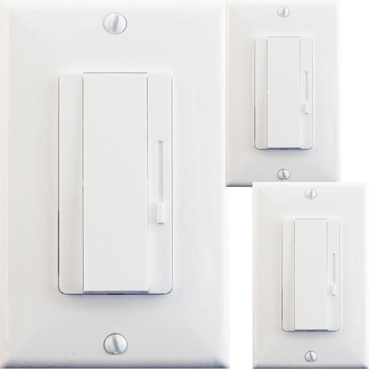 Dimmable Led Light Switch, Canada: 3 Pack Single Pole Dimmer White 120V - Led Light Canada