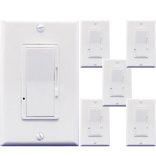 Three Way Dimmer Switch: Led Canada 6 Pack 3 Way Dimmer Switch White 120V - Led Light Canada