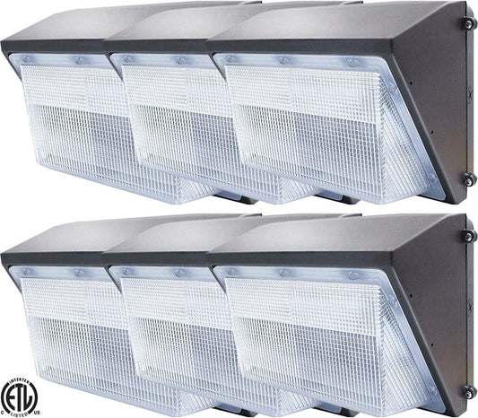 Commercial Wall Pack Lights, Canada 347V 6 pack 120w Dusk to Dawn 5000k Yard - Led Light Canada