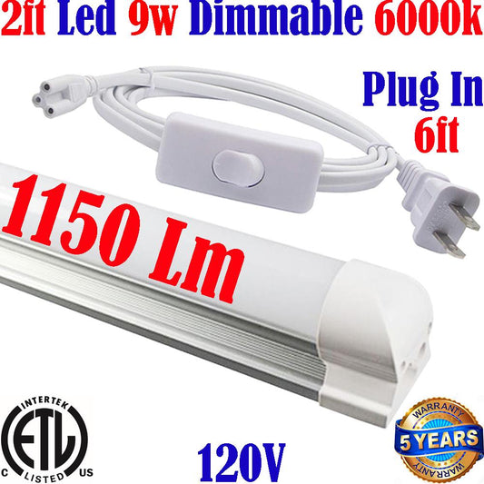 Led Under Cabinet Lighting Direct Wire: Canada: T8 2ft 9w 6000k Kitchen Shop - Led Light Canada
