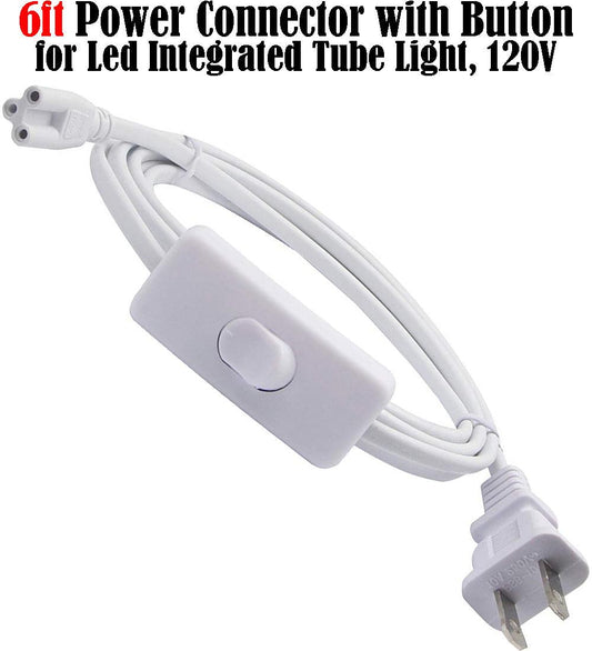 2 Wire Plug Connectors, Canada 6ft Power Cord 120V for T8 Led Strip Light Plugs - Led Light Canada