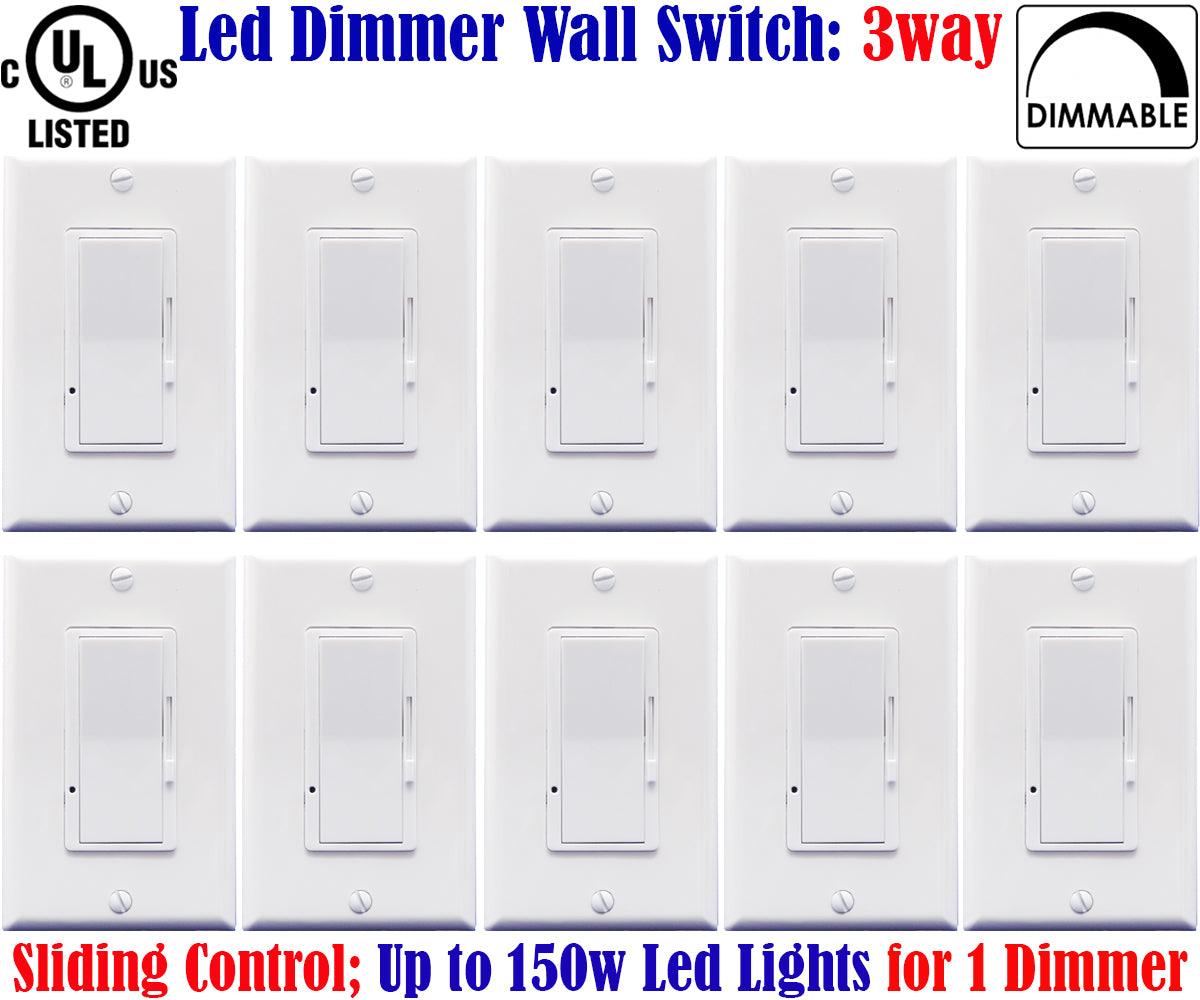 3 Way Dimmer Switch: Led Canada 10 Pack Three Way Dimmer Switch Dimmable 120V - Led Light Canada