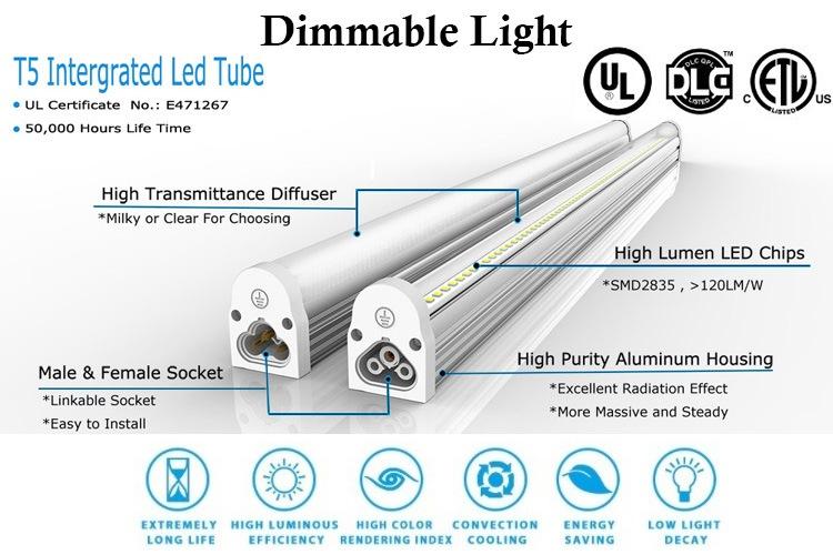 Dimmable Under Cabinet Lighting: 2ft 7w T5 6000k Super Bright - Led Light Canada