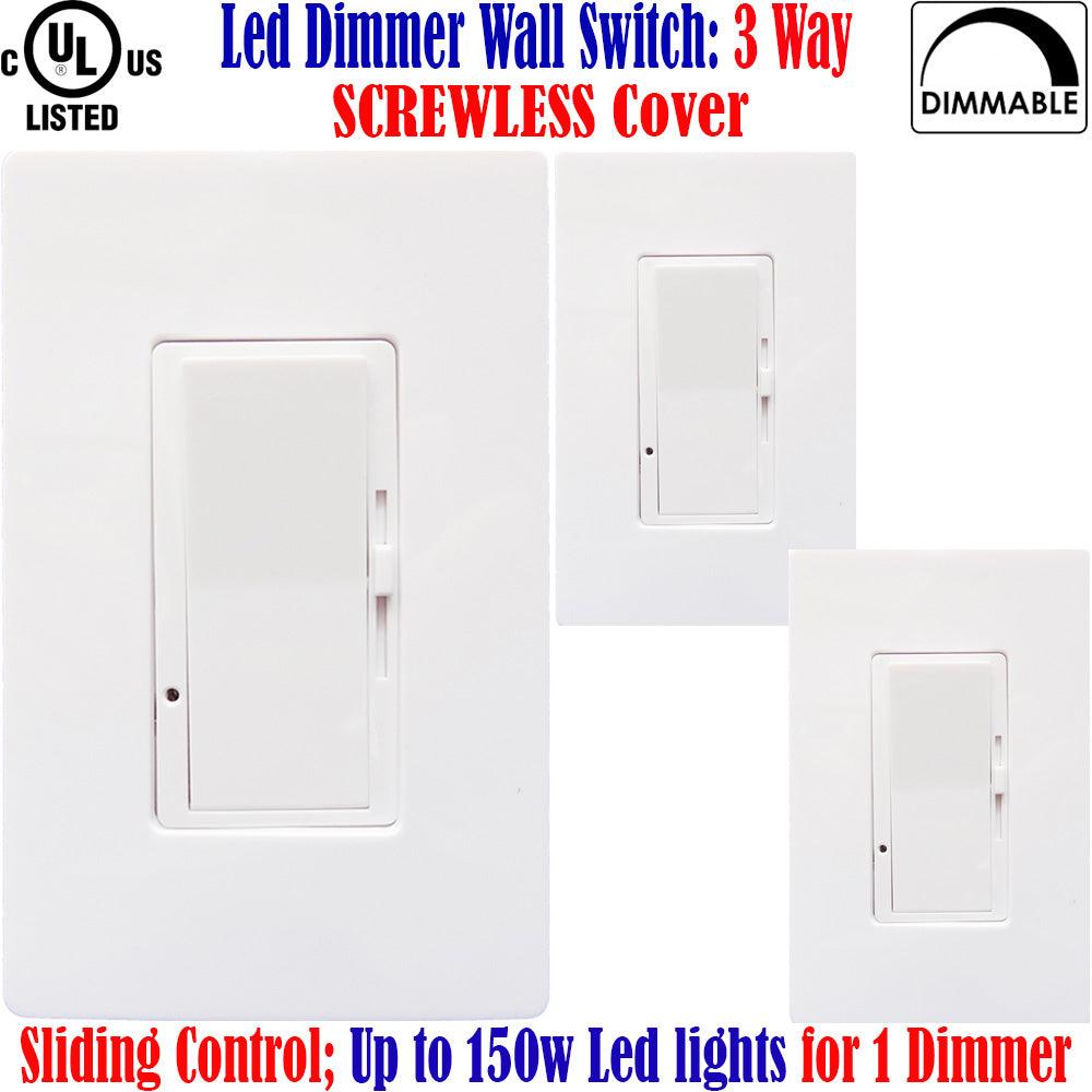 Three Way Dimmer Switch: Led Canada 3 Pack 3 Way Led Dimmer Switch 120V - Led Light Canada