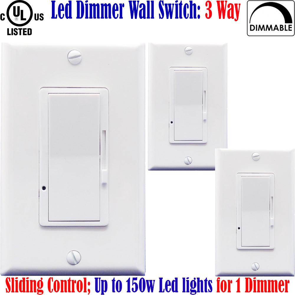 3 Way Dimmer Switch Led, Canada 3 Pack Three Way Dimmer Switch White 120V - Led Light Canada