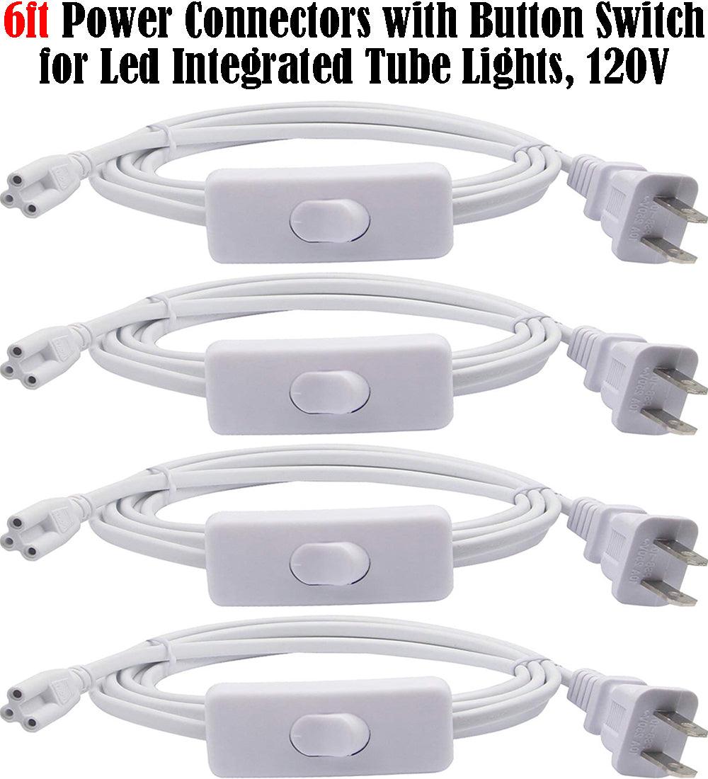Led Strip Light Connectors, Canada 4 Pack 6ft for T8 Led Strip Light Plugs 120V - Led Light Canada